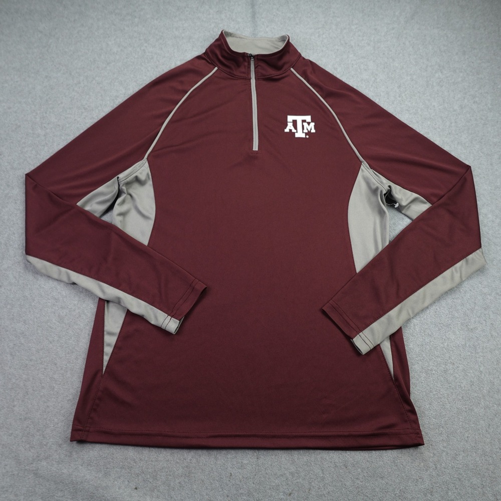 Texas A&M Aggies Mens Small Maroon Athletic Pullover 1/4 Zip Stadium Athletics